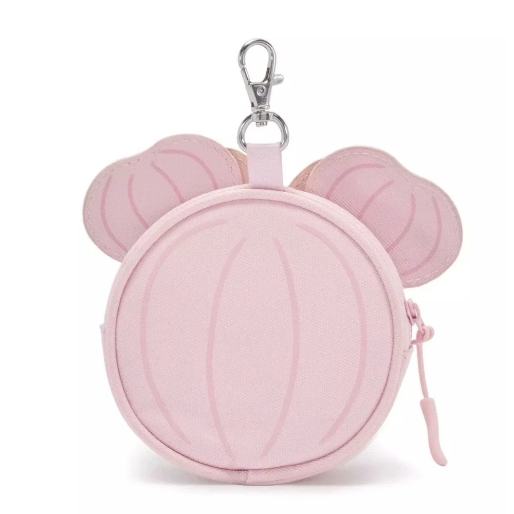 Disney Parks Minnie Mouse Pumpkin Bag Charm Keychain Coin Purse Halloween NWT
